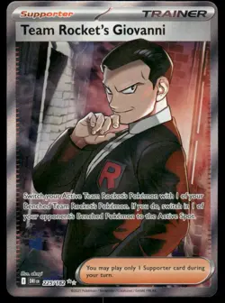 Pokemon Cards Team Rocket's Giovanni 225/182 Destined Rivals Ultra Rare NM - Image 1