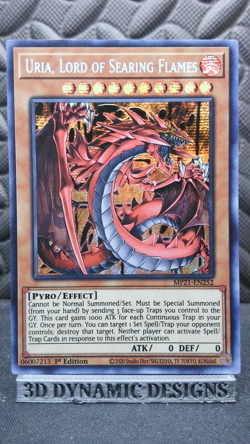 | Yugioh Uria, Lord of Searing Flames MP21-EN252 1st Prism Secret Rare NM 🔥 | - Image 1