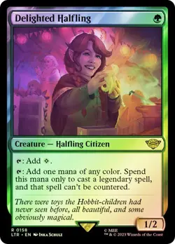 Delighted Halfling Foil The Lord of the Rings NM MTG - Image 1