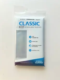 Ultimate Guard 100 Classic Resealable Sleeves Standard Size Regular Fit New - Image 1