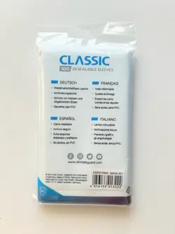Ultimate Guard 100 Classic Resealable Sleeves Standard Size Regular Fit New - Image 2
