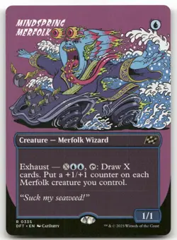 Mindspring Merfolk (Borderless) #335 (NM) Aetherdrift DFT Magic MTG - Image 1