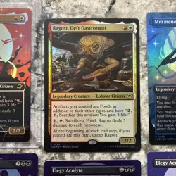MTG EOE Ragost, Mm'Menom, Elegy x4 Borderless Lot of 7 Unplayed - Image 4