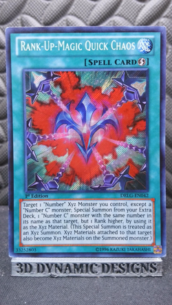 | Yugioh Rank-Up-Magic Quick Chaos DRLG-EN042 1st Edition Secret Rare LP 🔥 | - Image 1