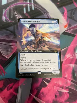 MTG - FAERIE MASTERMIND - EXTENDED ART - RARE - MOM - NM - Image 1