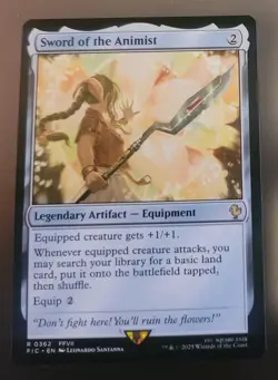 Sword of the Animist Final Fantasy FIN Regular MTG NM Magic the Gathering - Image 1