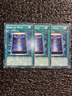 Yugioh! 3x Book of Moon RP02-EN070 2025 Reprint Unlimited Near Mint - Image 1
