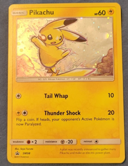 Pikachu SM98 Cosmos Holo Black Star Promo Pokemon Sun & Moon NM - Image 1