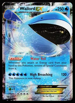 Wailord EX 38/160 Holo Primal Clash Pokemon Card - Image 1