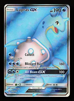 Lapras GX (Full Art) 139/149 Ultra Rare SM Base Set Pokemon Card - Image 1