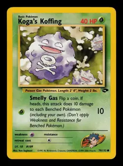 Koga's Koffing 79/132 - Gym Challenge LP-EXC BUY 2 CARDS GET 1 FREE!! - Image 1