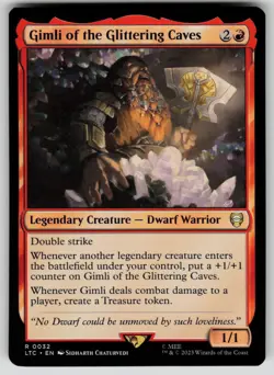 Gimli of the Glittering Caves Commander: The Lord of the Rings 32 MTG NM - Image 1