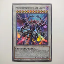 Yugioh Hot Red Dragon Archfiend King Calamity SDCK-EN047 Super Rare 1st Ed - Image 1