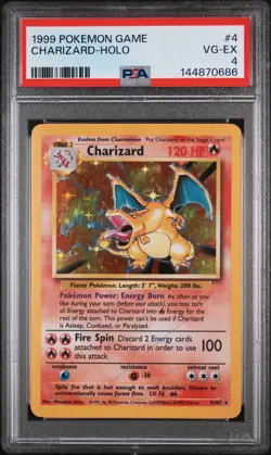 Charizard Holo 4/102 Game Pokemon PSA 4 - Image 1
