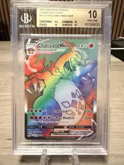 Pokemon Charizard VMAX 074/073 Champions Path Secret Rare Holo Full Art BGS 10 - Image 1