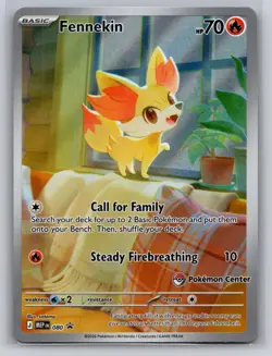 Fennekin (Pokemon Center Exclusive) 080 Holo ME: Mega Evolution Promo Pokemon NM - Image 1