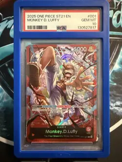 2025 One Piece Monkey D Luffy Leader #001 PSA 10 GEM MINT GEM - Image 1
