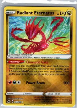 Radiant Eternatus 105/159 SWSH: Crown Zenith - Pokemon Card - NM - Image 1