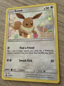 Eevee SM184 Promo Holo Near Mint Condition Black Star Promo - Image 1