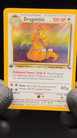 Vintage Pokemon TCG Dragonite Fossil 4/62 1st Edition Holo Rare 1999 - Image 2