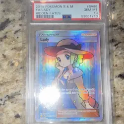 Pokemon 2019 Hidden Fates Shiny Vault Lady SV86/SV94 Full Art Holo PSA 10 - Image 1