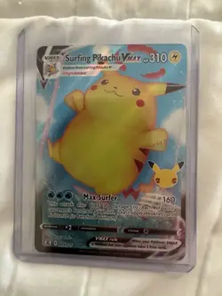 Surfing Pikachu Vmax 009/025 Celebrations 25th Full Art Pokemon Card - Image 1