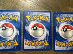 Raichu X 4 Pokemon Fossil Red Logo English Rare 1999-2000 Australian Print - Image 3