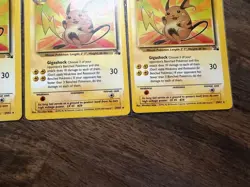 Raichu X 4 Pokemon Fossil Red Logo English Rare 1999-2000 Australian Print - Image 5