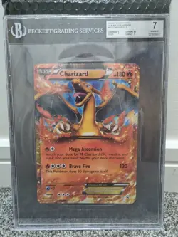 Beckett 7 Pokemon Charizard EX XY17 Black Star Promo JUMBO near mint - Image 1