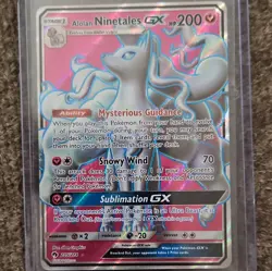 The Pokemon Company Alolan Ninetales GX 205/214 Lost Thunder Ultra Rare Holo - Image 1