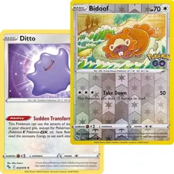 Bidoof (DITTO) 059/078 UNPEELED NM, English Pokemon GO - Image 1