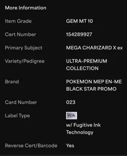 Pokemon TCG Charizard X ex Ultra Premium Collection PSA 10 - Image 4