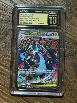 Mega Charizard X ex Pokemon 2025 Black Star Promo UPC 023 CGC PRISTINE 10 - Image 1