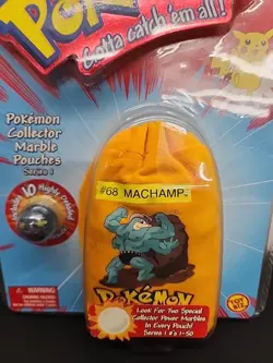 NEW Sealed First Edition Vintage Pokemon Marble Pouches Series 1 #68 Machamp - Image 2