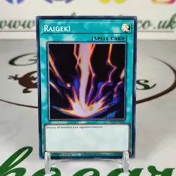 Raigeki SDCH-EN021 Super Rare 1st Edition Yu-Gi-Oh Card Near Mint - Image 1