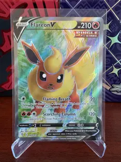 Flareon V - 169/203 - Pokemon Evolving Skies Sword Shield Full Art Rare Card LP - Image 1