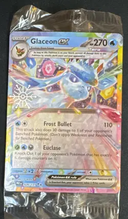Pokemon Scarlet & Violet Booster Pack & Glaceon ex Promo Card - Image 1