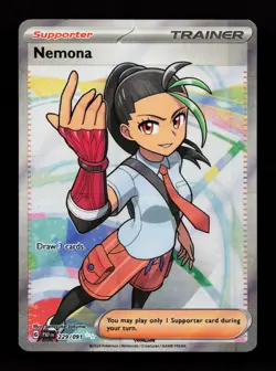 Nemona 229/091 Ultra Rare SV: Paldean Fates Pokemon Card - Image 1