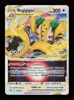 Regigigas VSTAR 114/159 Ultra Rare Crown Zenith Pokemon Card - Image 1