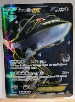POKEMON XY STEAM SIEGE STEELIX EX 108/114 FULL ART ULTRA RARE HOLO - Image 1