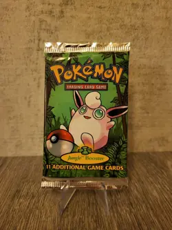 HEAVY 21g Pokemon Jungle 1999 Wigglytuff Artwork Booster Pack Factory Sealed - Image 5