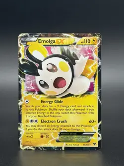 Pokemon TCG Emolga EX 46/146 XY Ultra Rare Holo English 2014 *MP w/ scratch* - Image 1
