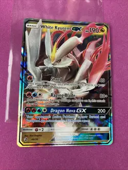Pokemon TCG White Kyurem GX 48/70 Dragon Majesty - Image 1