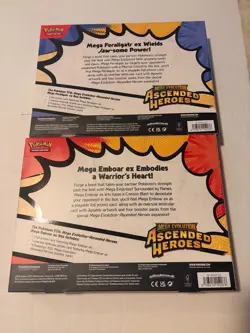 Pokemon Ascended Heroes Mega Feraligatr & Emboar EX Box / DUO PAIR - Image 2