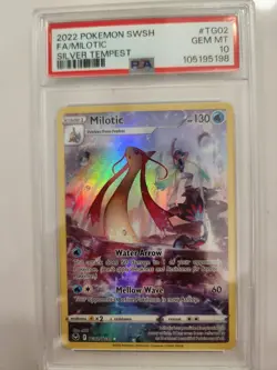 Pokemon TCG PSA 10 Milotic TG02 Silver Tempest Trainer Gallery Ultra Rare Holo - Image 1