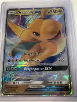 Pokemon TCG Dragonite GX 37/70 Ultra Rare Full Art Holo Dragon Majesty EN - Image 1