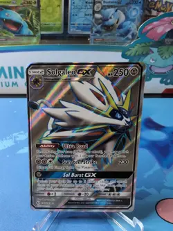 Solgaleo GX 143/149 Pokemon Sun & Moon Base Set Ultra Rare NM - Image 1