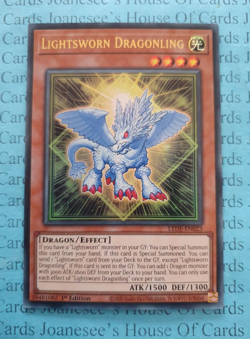 LEDE-EN023 Lightsworn Dragonling Ultra Rare Yu-Gi-Oh Card 1st Edition New - Image 1