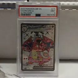 215 CHARIZARD ex ULTRA RARE PSA 9 2023 POKEMON OBF EN-OBSIDIAN FLAMES - Image 1