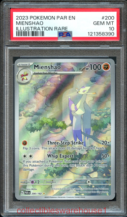 Pokemon Paradox Rift Mienshao 200 PSA 10 - Image 1